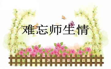 师生情活动总结模板5篇